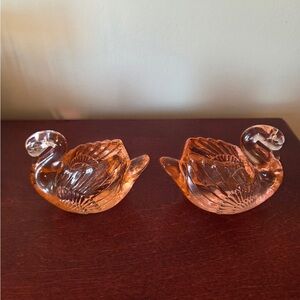 Pink glass Swan Bundle
